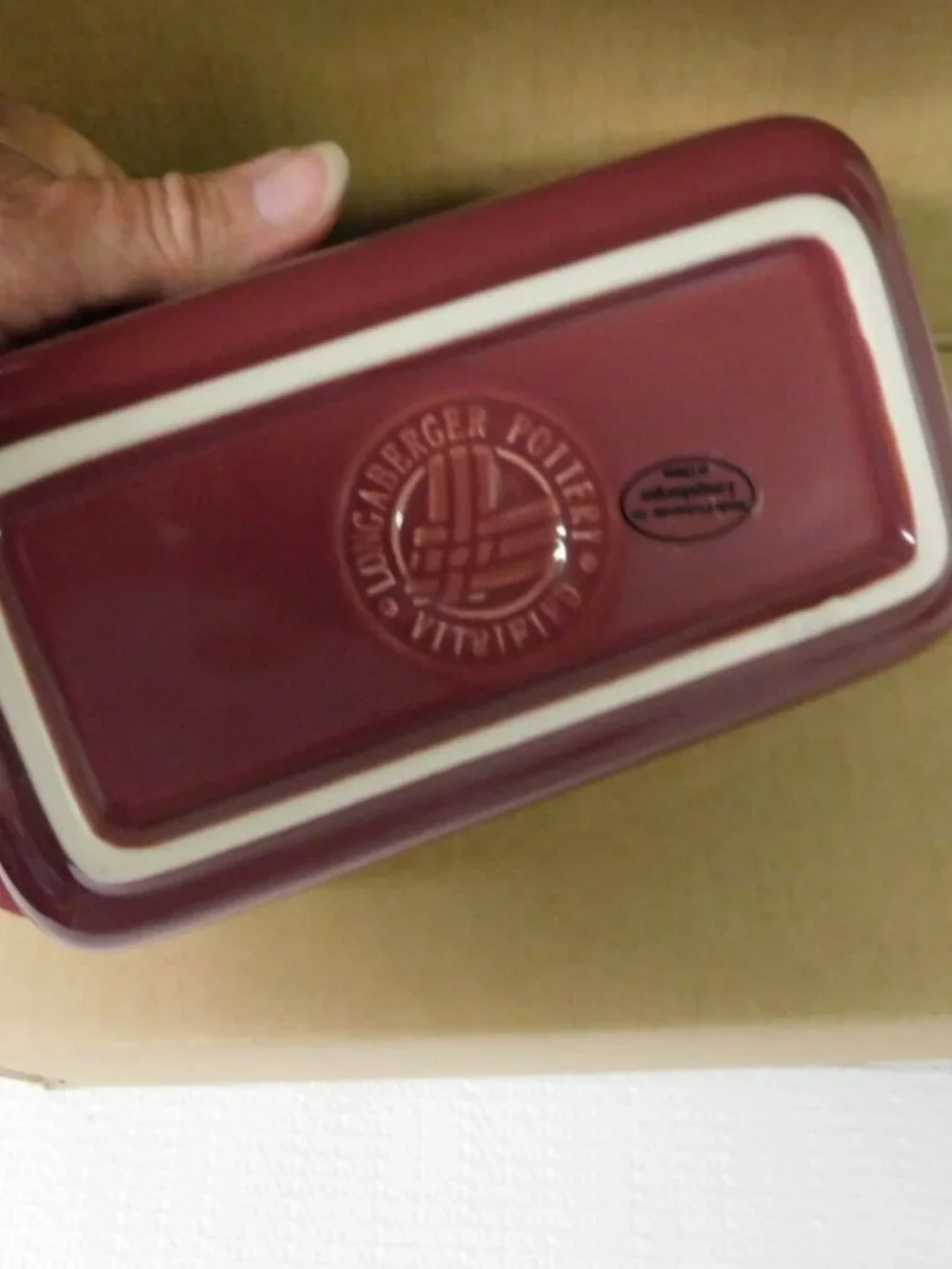 Longaberger Woven Traditions PAPRIKA Small Loaf Dish NEW in Box #3162040